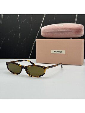 NEW MIU MIU MUA06S 14L09Z SUNGLASSES HAVANA WOMEN MU A06S, SMU A06 EYEWEAR